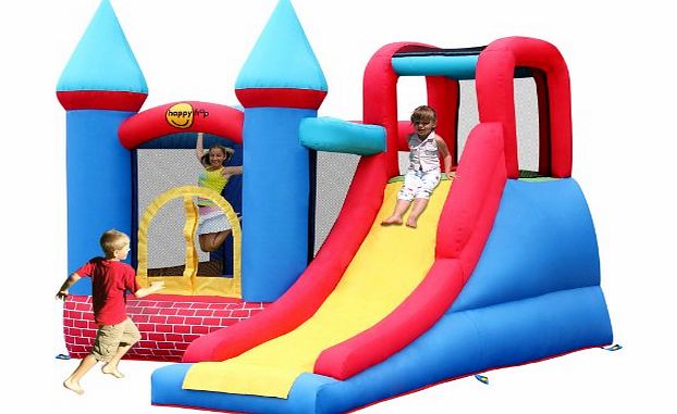 Duplay Red Bricks Bouncy Castle With Mega Slide and Turrets 9007