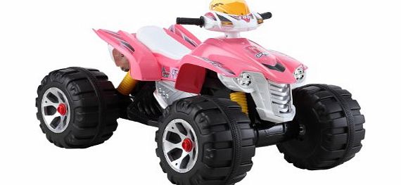 UNIQUE 2014 MODEL RAPTOR 12V QUAD BIKE IN PINK,NOW BIGGER BETTER AND STRONGER ,WITH MUSIC FUNCTION , HIGH AND LOW SPEED - COMPARE THE SIZE TO OTHERS