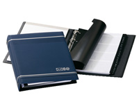 Durable A4 Visifix blue business card album with