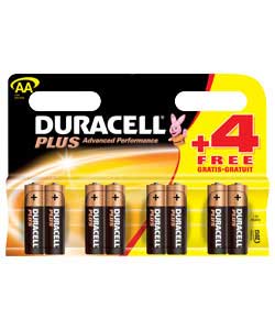 Duracell 4 Plus Pack AA Batteries