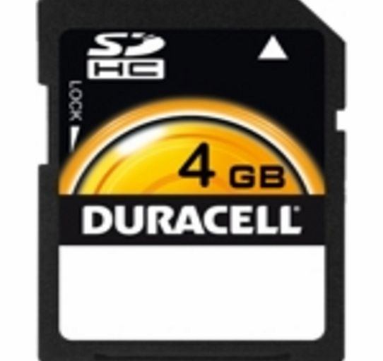 Duracell 4GB Secure Digital High Capcity (SDHC) Memory Card