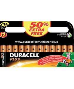 Duracell 8 Plus 4 AA Batteries