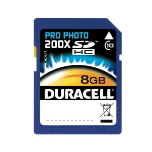 Duracell 8GB Photo Pro 200x SD Card (SDHC) -