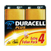Duracell 9V 4 Pack Batteries