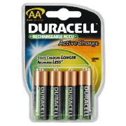 Duracell Active Charge pack of 4 AA Batteries