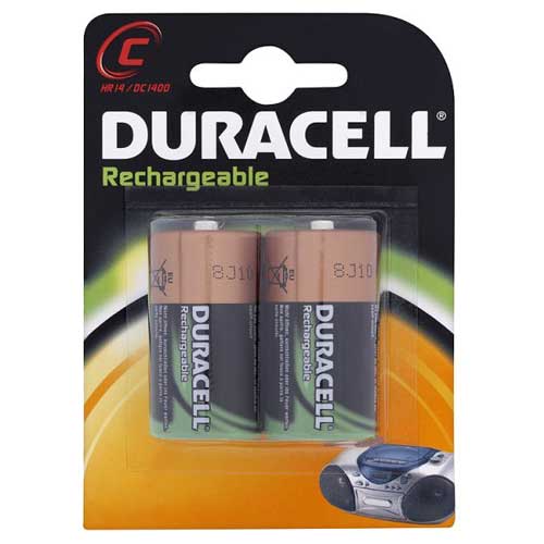 Duracell C Cell Rechargeable Batteries NiMH