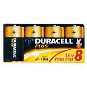 Duracell D 8 Pack Batteries