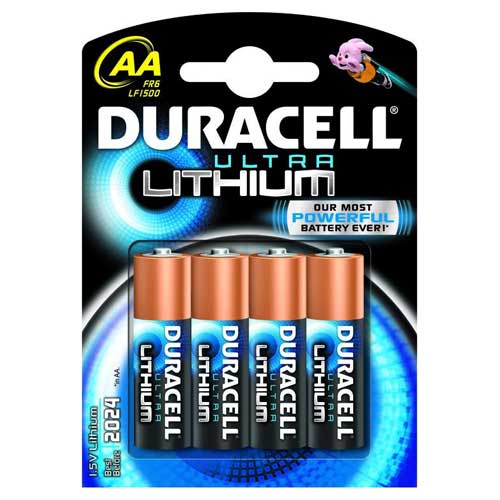 Duracell Lithium AA Cell Batteries Pack of 4