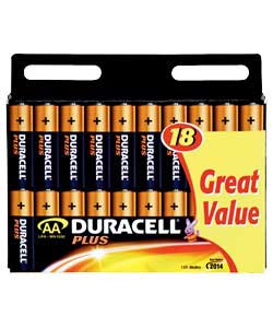 duracell Plus AA Batteries - 18 Pack