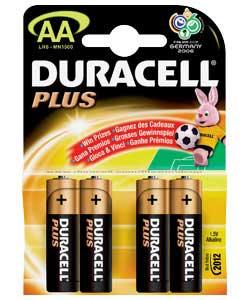 Duracell Plus AA Batteries - 4 Pack
