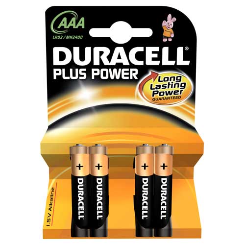 Duracell Plus AAA Batteries Pack of 4