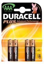 DURACELL PLUS AAA X4