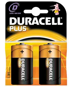 Plus D Batteries - 2 Pack
