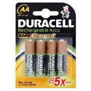 Duracell Stay Charged AA 4 Pack 2000 mAh