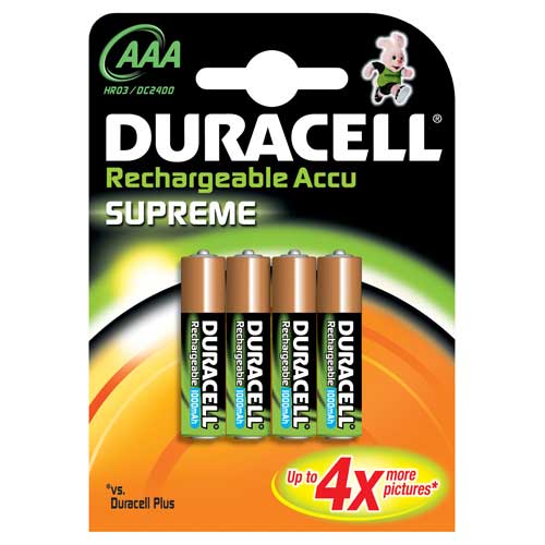 Duracell Supreme AAA Cell Rechargeable Batteries