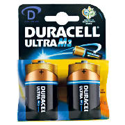 Duracell Ultra M3 D 2 Pack Batteries
