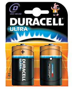 duracell Ultra M3 D Batteries - 2 Pack