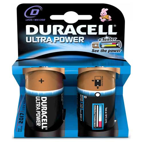 Duracell Ultra Power D Cell Batteries Pack of 2
