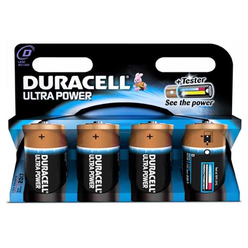 Duracell Ultra Power D Cell Batteries Pack of 4