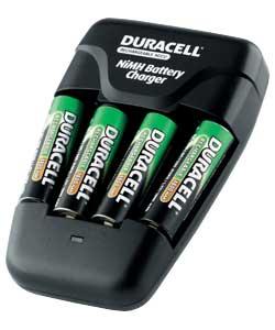 Duracell Value Charger with 4 x AA 1800 mAh Cells