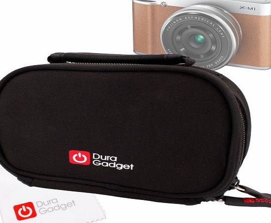 DURAGADGET Black Neoprene Lightweight Zip-Locked Camcorder Carry Case with Accessories Space for Fujifilm X-M1 amp; Fujifilm X-E2