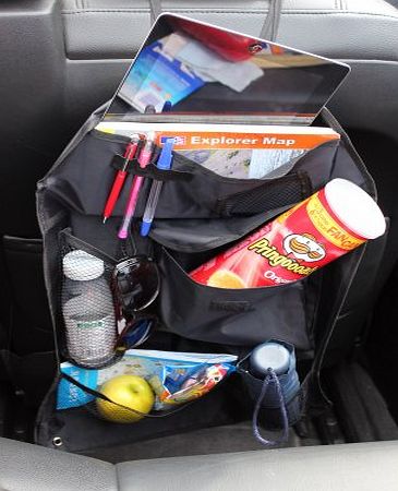 DURAGADGET Detachable In Car Seat Organiser With Numerous Storage Pockets For Visual Land Prestige 10, Ewind 9`` Android 4.1 Phablet amp; Jellipad Android Kids Tablet