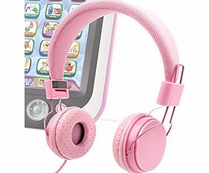 DURAGADGET Leapfrog LeapPad 3 / LeapPad 3x / LeapPad Ultra XDI - Pretty Pink Ultra-Stylish Kids Fashion Headphones with Padded Design, Button Remote amp; Microphone for Leapfrog LeapPad 3 / LeapPad 3