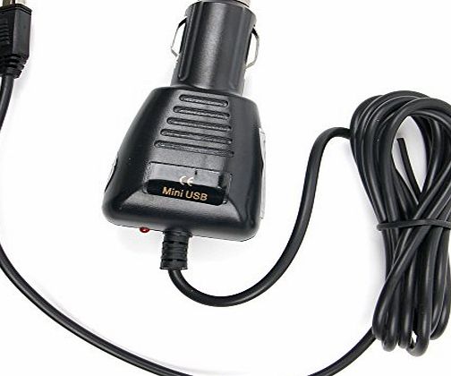 DURAGADGET New PAMA Mini USB In-Car Charger amp; Power Supply for Satnavs / Smartphones / Tablets / Cameras with Mini USB Port