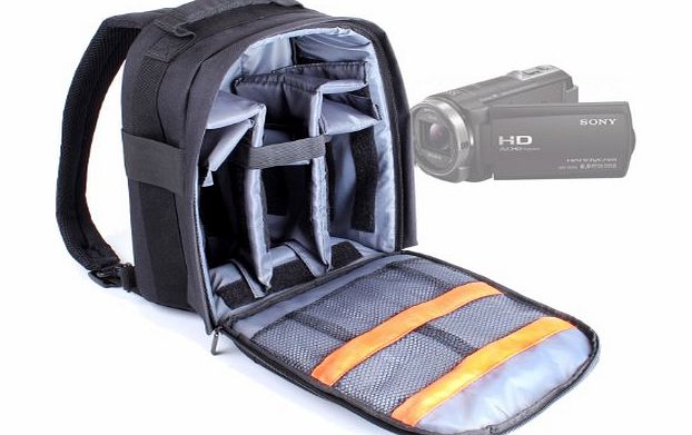 DURAGADGET Professional Camcorder Rucksack / Backpack with Adaptable Interior for Canon Vixa HF G20 / G10 / LEGRIA HF G25