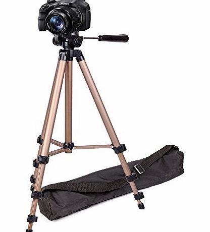 DURAGADGET Sturdy Professional Lightweight Aluminium Tripod for the Sony DSC-H300 / H300 Digital Compact Camera - Black (20.1MP, 35x Optical Zoom) amp; Sony NEX-5RK