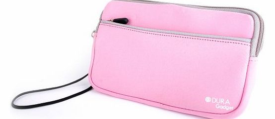 Water Resistant Pink Protective Soft Case With Front Storage Pocket For Nextbase NB48AC / SDV48AC Twin 7-inch Portable DVD Players, Nextbase NB48AM Twin 7`` Portable DVD Player, Panasonic 