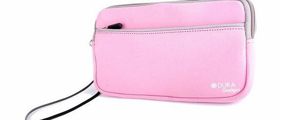 DURAGADGET Water Resistant Pink Protective Soft Case With Front Storage Pocket For The New Sony DVP-FX750 7-Inch Portable DVD Player amp; Sony DVPFX780 7-Inch Screen DVD Portable