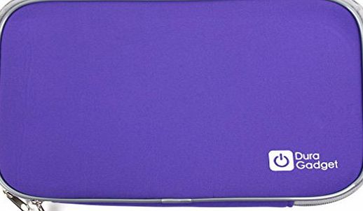 DURAGADGET Water Resistant Portable DVD Player Purple Case With Soft Padded Lining For Philips PD9030/37 amp; PD9000/37 9-Inch Portable DVD Players