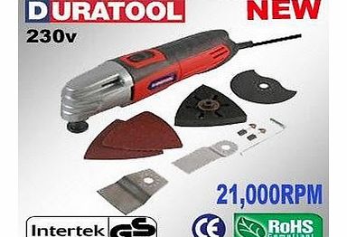 Duratool 220w Multi Tool Master Sander Cutter Scraper Kit (6 speed Electric DIY)