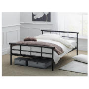 Double bed, black finish, with Brook
