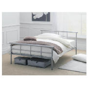 Double Bed, Silver Finish, With Brook
