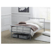 Single Bed Frame, Silver Finish, With