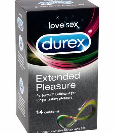 Durex Extended Pleasure Condoms - Pack of 14