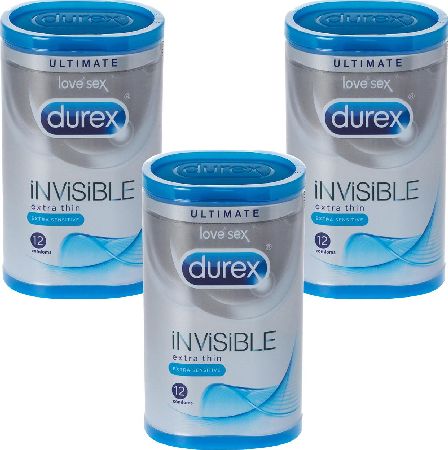 Durex, 2102[^]0107362 Invisible Extra Sensitive - 36 Condoms