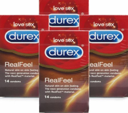 Durex Real Feel Condoms 14s Four Pack