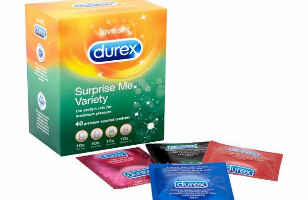 Durex Surprise Me Variety Condoms - Pack of 40