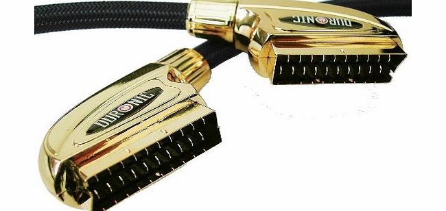 Duronic 1m 24k Gold Plated High Speed Scart to Scart Lead