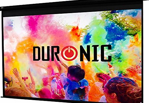 Duronic EPS133/169 HD Projector Screen 133`` (Screen: 295cm(w) X 165cm(h))- 16:9 Widescreen Matte White Screen - Electric Motorised switch control