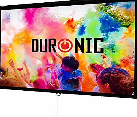 Duronic MPS60/43 Manual Pull Down HD Projector Screen - 60`` (Screen: 122cm(w) X 91cm(h))- Matte White Screen - Wall, Ceiling mountable