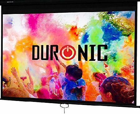 Duronic MPS70 Manual Pull Down HD Projector Screen - 70`` (Screen: 178cm(w) X 178cm(h)) - Matte White Screen - Wall, Ceiling mountable