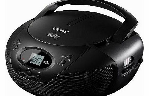 RCD008/BK Portable Compact Boombox CD Player with FM Radio - Black