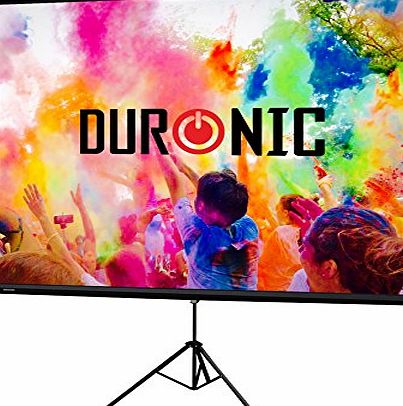 Duronic TPS86/43 Black Tripod Projector Screen - 86``- 4:3 Screen (Screen: 175cm(W) X 131cm(H))