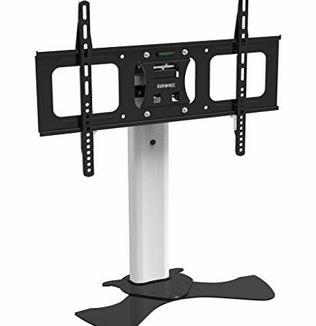 Duronic TVS1D1 Glass Desk 30``-50`` TV Stand with Swivel and Tilt. Suitable for LCD, Plasma, Led, 3D TVs 32`` 37`` 40`` 42`` 46`` 50``