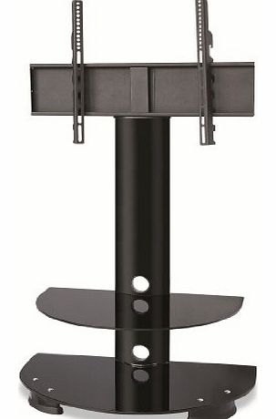 TVS212BB Glass Floor 30``-50`` TV Stand and Swivel Bracket. Suitable for LCD, Plasma, Led, 3D TVs 32`` 37`` 40`` 42`` 46`` 50``