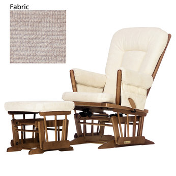 Dutailier Jasmine Spice Glider Chair and Stool - Camel